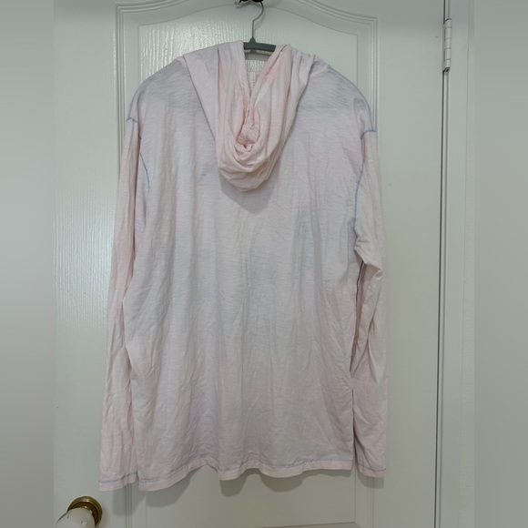 Tommy Bahama Palm Break Lux Hoodie Pink Palm Print Lightweight Men’s L - Picture 5 of 5